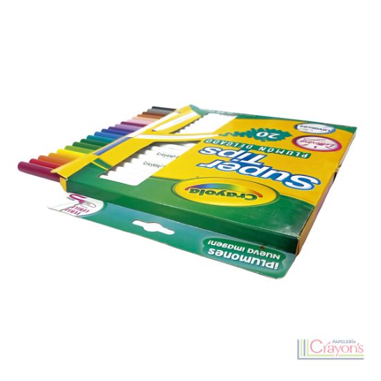 Imagen de Plumones Crayola Super tips 20 piezas