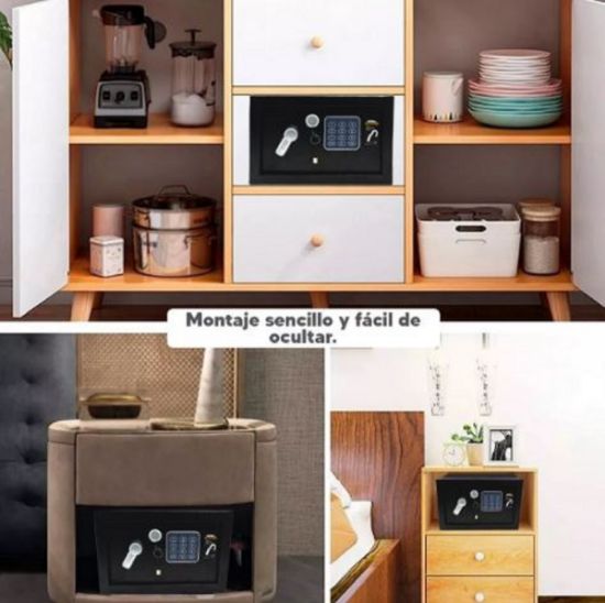 Imagen de Caja Fuerte Combinación Digital Alta Seguridad 12" Color Negro