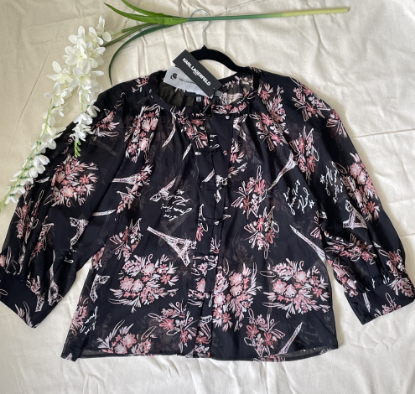 Imagen de Blusa manga larga traslúcida KARL LAGERFELD