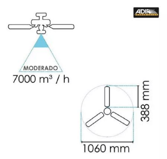 Imagen de Ventilador De Techo 42'' Con Lámpara