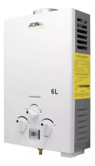 Imagen de Calentador Paso Instantáneo Agua Ahorrador Gas 6lt