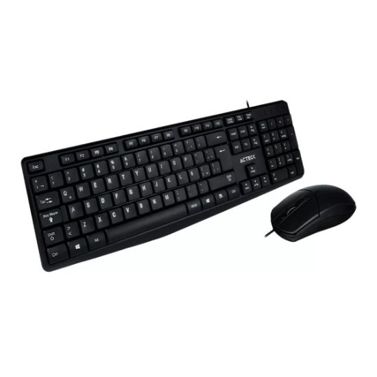 Imagen de Combo Mk210 Teclado Mouse 1600 Dpi Alámbrico Creator Mk210 pc negro cable usb