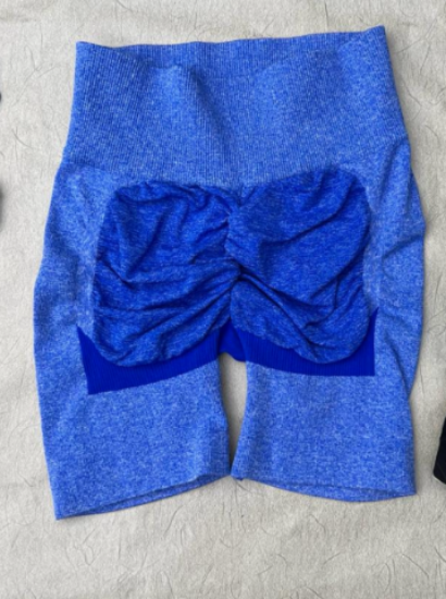 Imagen de Short Deportivo color azul textura licra