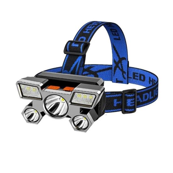 Imagen de Linterna cabeza recargable potente faros acampar linterna delantera senderismo moto auto deporte