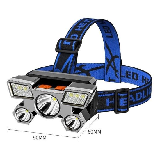 Imagen de Linterna cabeza recargable potente faros acampar linterna delantera senderismo moto auto deporte