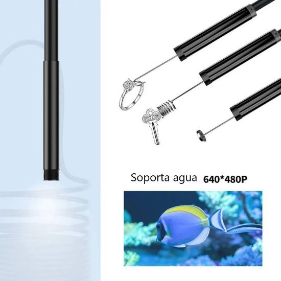 Imagen de Endoscopio Android 7mm inspección Cámara impermeable LED Compatible teléfono Android PC lap cable