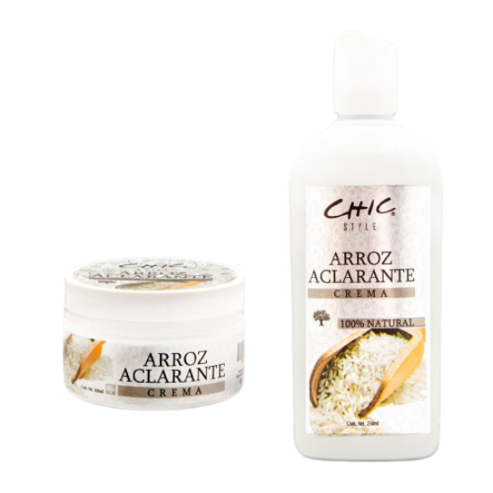 Imagen de COMBO Crema ACLARANTE Facial 100ml + Crema ACLARANTE Corporal 250ml de Arroz 100% NATURAL