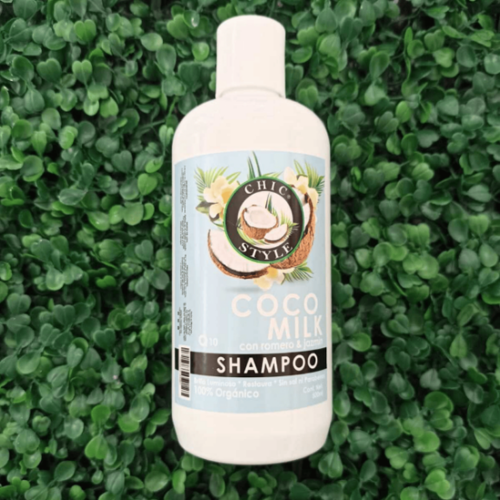 Imagen de Shampoo Coco & Milk 100% Orgánico con Romero y Jazmín. SIN Sal Ni Parabenos. 500ml