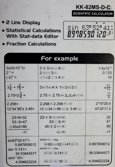 Imagen de Calculadora Científica KK-82MS-D, 140 funciones