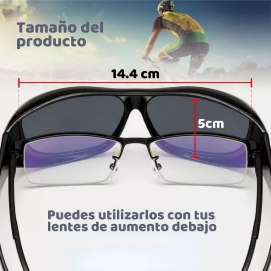 Imagen de Gafas de visión nocturna antideslumbrantes conductor gafas sol ciclismo moto deporte auto amarillo