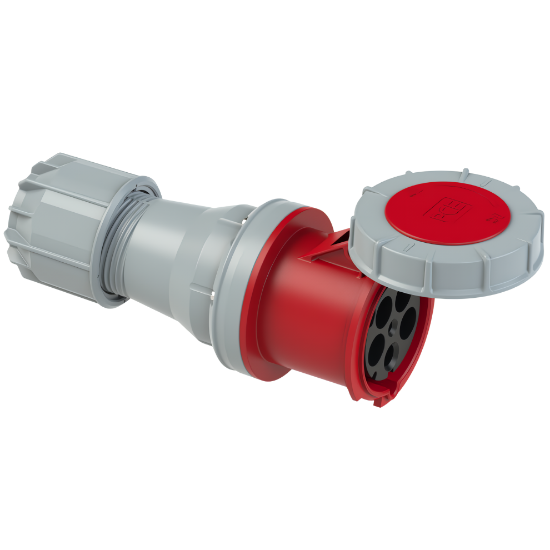 Imagen de Enchufe y Clavija PCE CEE, de 125A, 5P, 6H, Ip67 Power Twist, Modelos 045-6 y 245-6