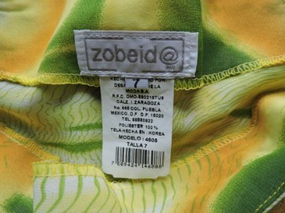 Imagen de Falda De Mujer Zobeida Talla 7 Nueva Fresca Naranja Verde