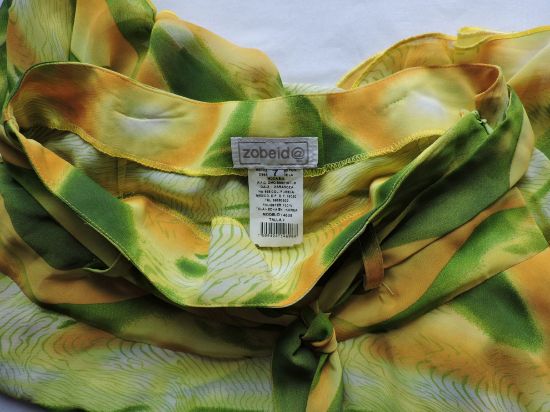 Imagen de Falda De Mujer Zobeida Talla 7 Nueva Fresca Naranja Verde