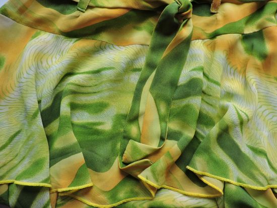 Imagen de Falda De Mujer Zobeida Talla 7 Nueva Fresca Naranja Verde