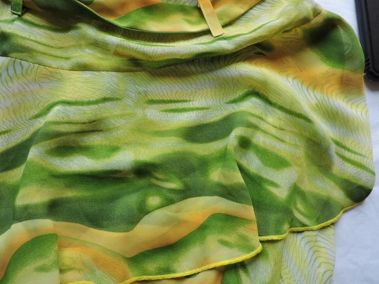 Imagen de Falda De Mujer Zobeida Talla 7 Nueva Fresca Naranja Verde