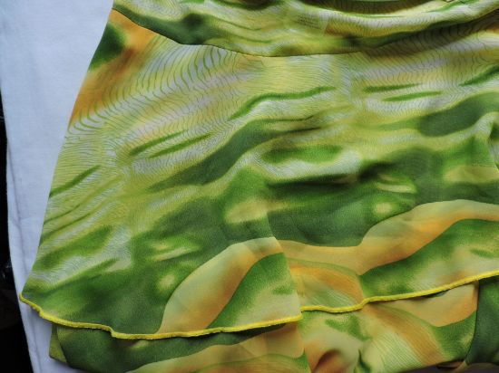 Imagen de Falda De Mujer Zobeida Talla 7 Nueva Fresca Naranja Verde
