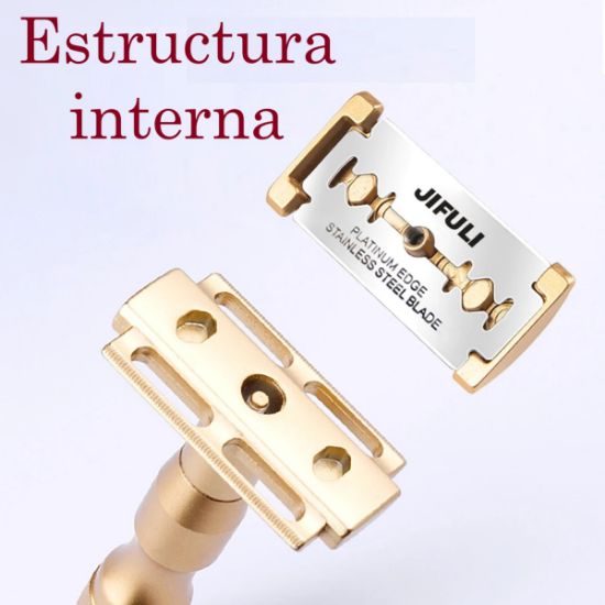 Imagen de Rastrillo maquinilla afeitar clásica gris hombres mujeres afeitadora manual depilación cuchillas