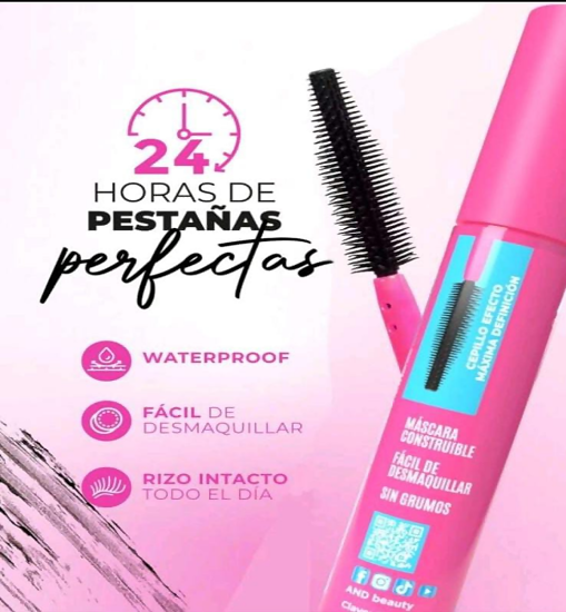 Imagen de Combo 8 Mascara para Pestañas Infinity Lahes Alargador Volumen Definición 3D 24 hr.