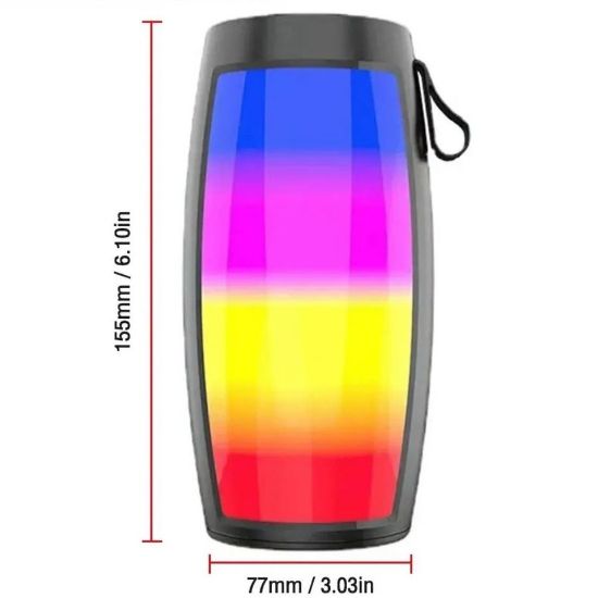 Imagen de Bocina inalámbrico RGB altavoces inalámbricos bluetooth sonido portátil MP3 graves luces LED