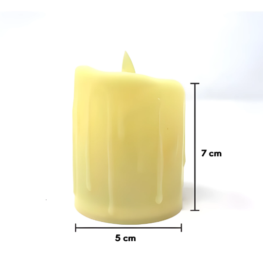 Imagen de 12 Velas Leds 7cm con Pila Incluida Decoración Día de Muerto Halloween Navidad