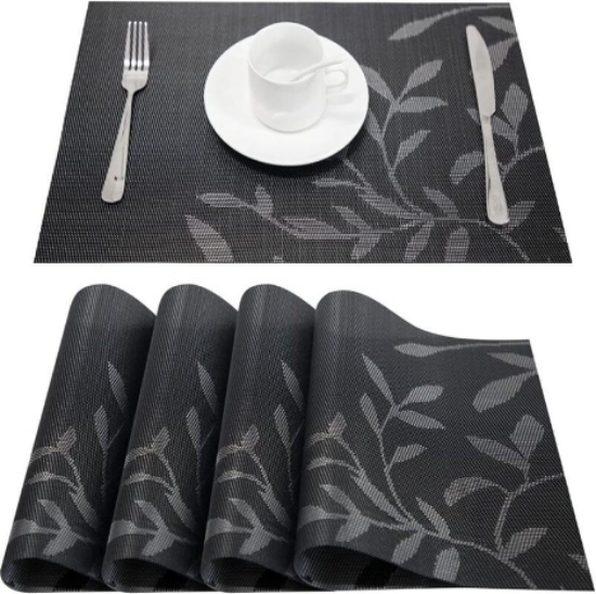 Imagen de 4 Manteles Individuales 45x30cm Mesa de Fiesta, Cena Navideña
