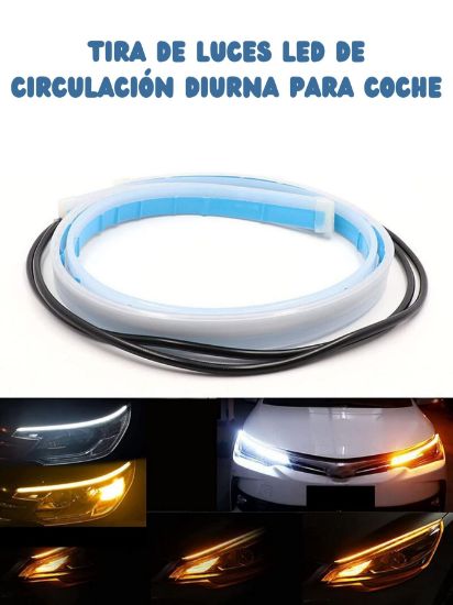 Imagen de 2 Luces Led 60cm para Faros de Auto. Luz Diurna y Luz Direccional Parpadea
