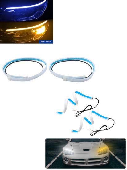 Imagen de 2 Luces Led 60cm para Faros de Auto. Luz Diurna y Luz Direccional Parpadea
