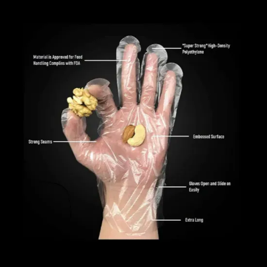 Imagen de Caja con Guantes Desechables PE Transparentes Flexibles