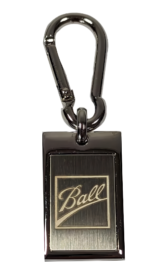 Imagen de Llavero Ball, Cromado, Con Gancho Carabiner, Elegante, práctico y resistente