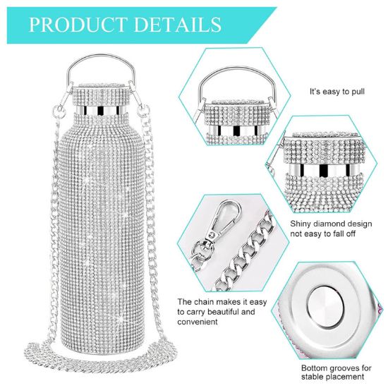 Imagen de BOTELLA TERMO DIAMOND BLING ACERO INOXIDABLE