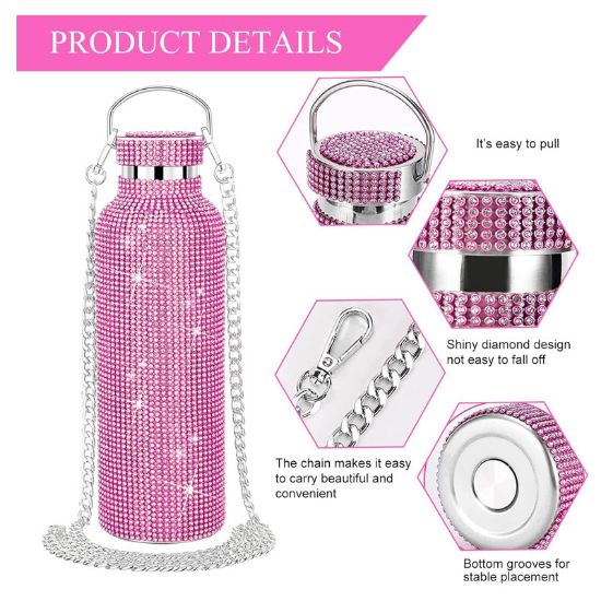 Imagen de BOTELLA TERMO DIAMOND BLING ACERO INOXIDABLE