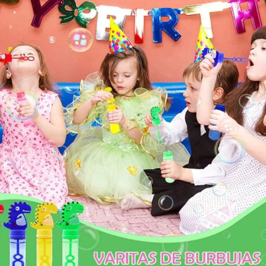 Imagen de 24 burbujas modelos surtidos Lindo juguete varita de burbujas dibujos animados juguetes de burbujas para niños 24 piezas surtidas adorno fiesta, soplador, diversión