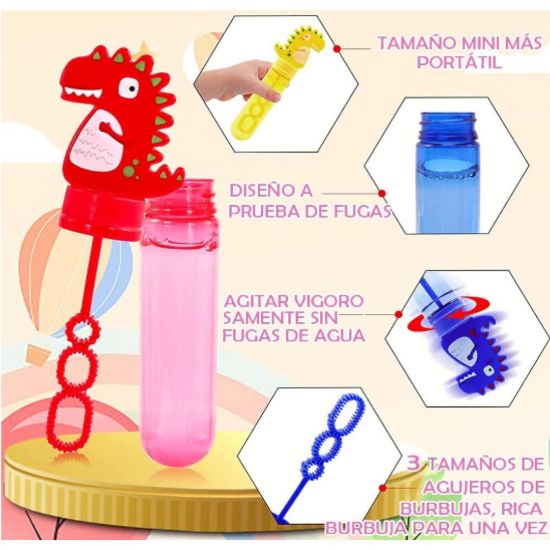 Imagen de 24 burbujas modelos surtidos Lindo juguete varita de burbujas dibujos animados juguetes de burbujas para niños 24 piezas surtidas adorno fiesta, soplador, diversión