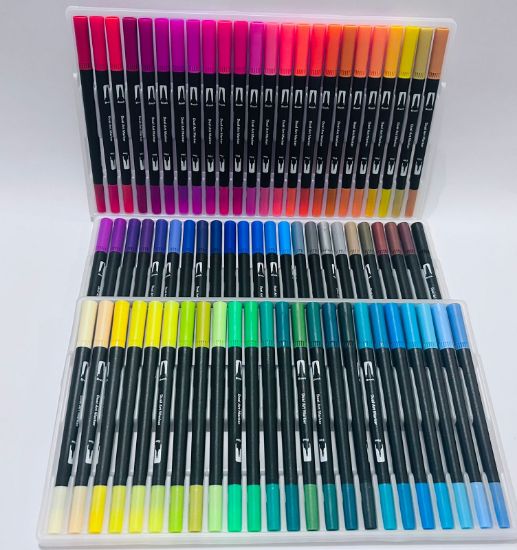 Imagen de dual tip brush pens 72 piezas