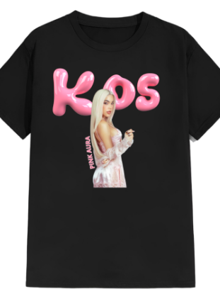 Imagen de Playera manga corta 100% algodón diseño estampado "Kenia pink aura"