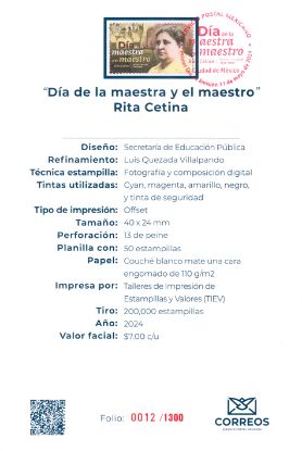 Imagen de Timbre postal: Día de la maestra y el maestro