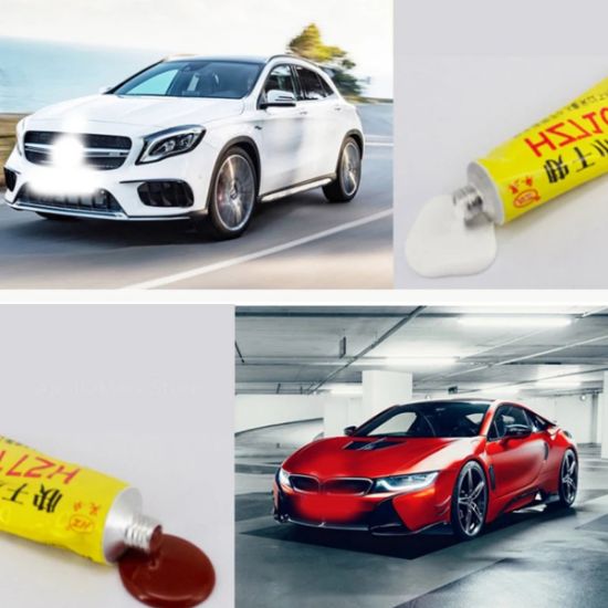 Imagen de Pasta masilla carrocería coche moto relleno arañazos rojo asistente pintura reparación vehículo