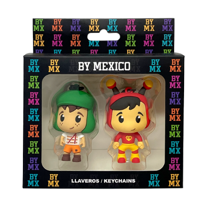 Imagen de By Mexico Llavero 3D Dúo Chavo y Chapulín 