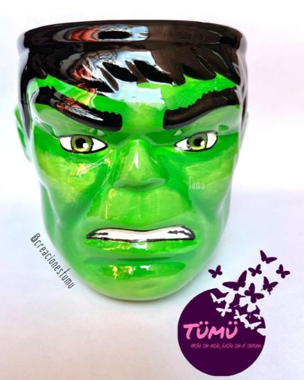 Imagen de Taza cerámica 3D Superhéroe pintada a mano