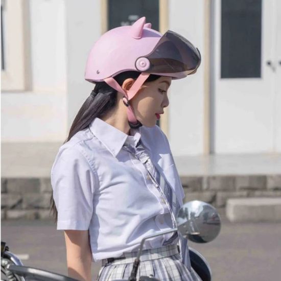 Imagen de Adorno moto Decoración casco orejas gato motocicleta pegatinas accesorios rosa 2 pz contra agua