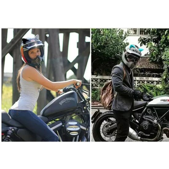 Imagen de Adorno moto Decoración casco orejas gato motocicleta pegatinas accesorios rosa 2 pz contra agua