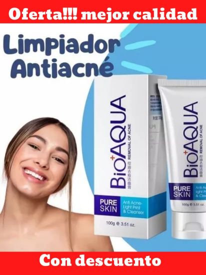 Imagen de Limpiador Facial Bioaqua Elimina Acné Piel Grasosa Aloe Vera