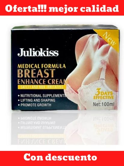 Imagen de Crema Aumento Busto Levanta Reafirma Kisscrown Cambio resultados en 3 Días