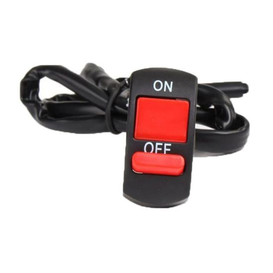 Imagen de Botón Interruptor intermitente Universal manillar motocicleta luz Moto encendido apagado 12V 10A