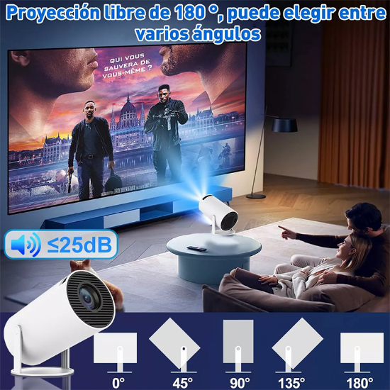 Imagen de Proyector  Hd Android Wifi Led Teatro en Casa cañon