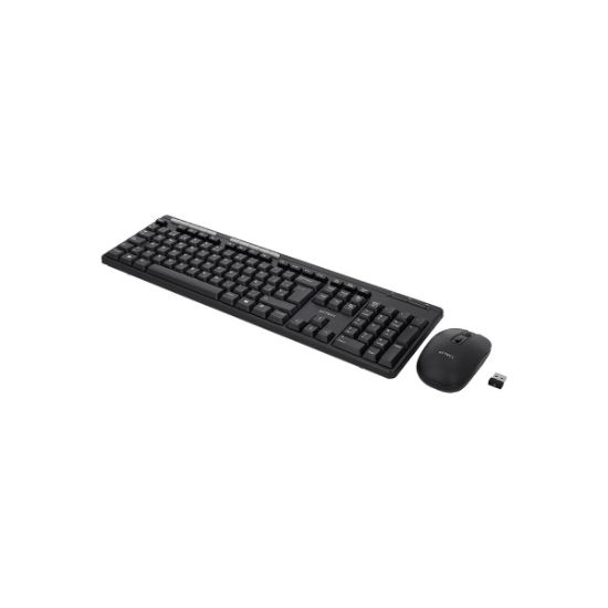 Imagen de Kit de teclado y mouse ACTECK KT-28 inalámbrica Windows pc laptop usb negocio oficina negro bateria
