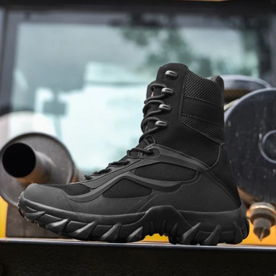 Imagen de Botas zapato tácticas negro ligera ejército hombre botines malla transpirable senderismo escalada Talla 7