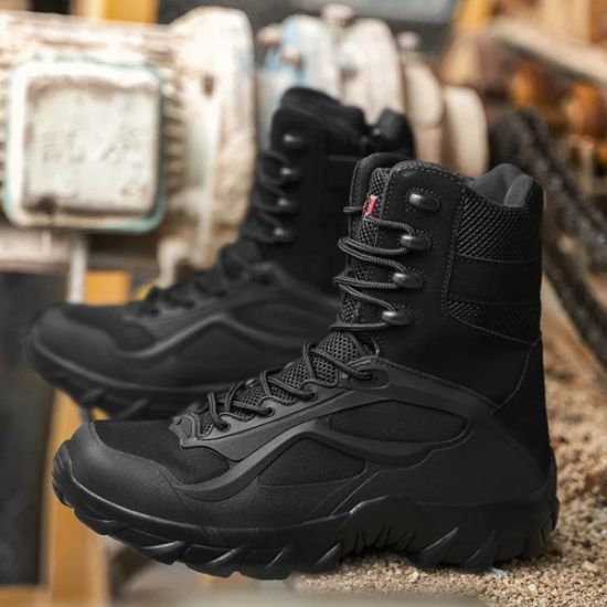 Imagen de Botas zapato tácticas negro ligera ejército hombre botines malla transpirable senderismo escalada Talla 7