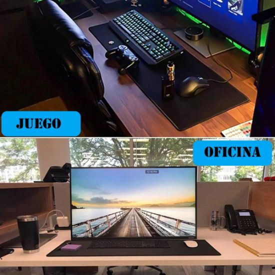 Imagen de Mouse Pad Gaming dragon blanco juego alfombrilla goma Antideslizante compu Pc Lap 90*40cm XL cel