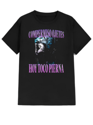 Imagen de Playera manga corta 100% algodón calacas chidas gym " Hoy toco pierna" 